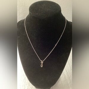 Alex Woo Sterling Silver Little Autograph ‘j’ Pendant Necklace